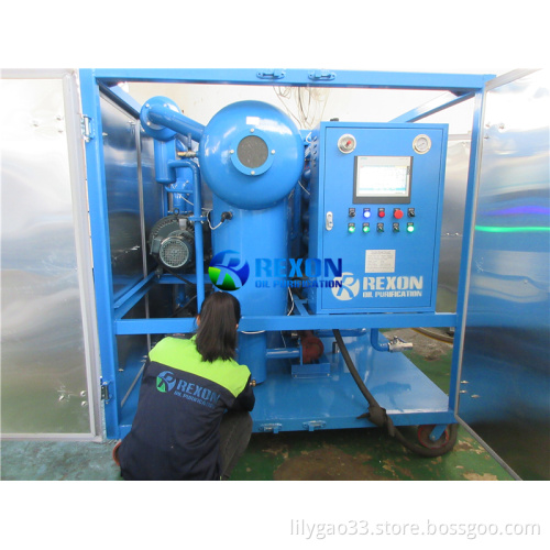 6000LPH Double Stage High Vacuum Transformer Oil Filtration Machine with Germany Simens PLC System